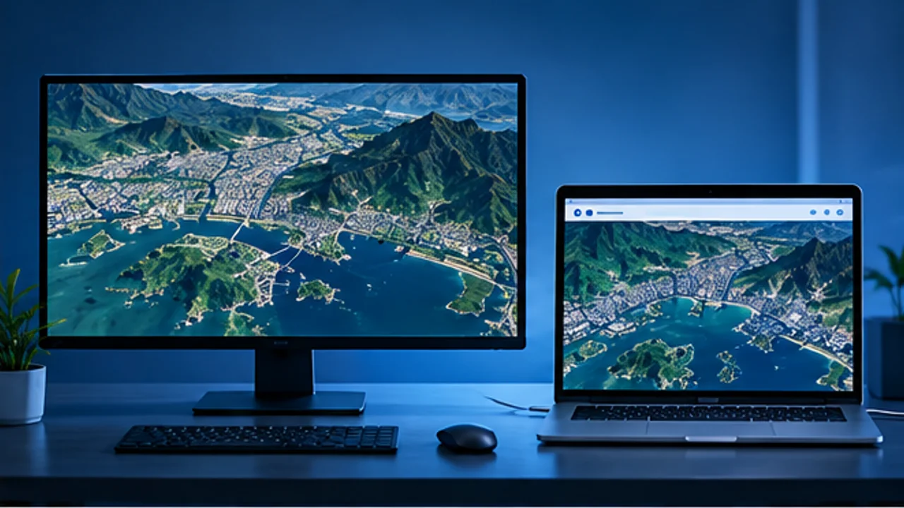 Windows 客户端与网页地图入口对比