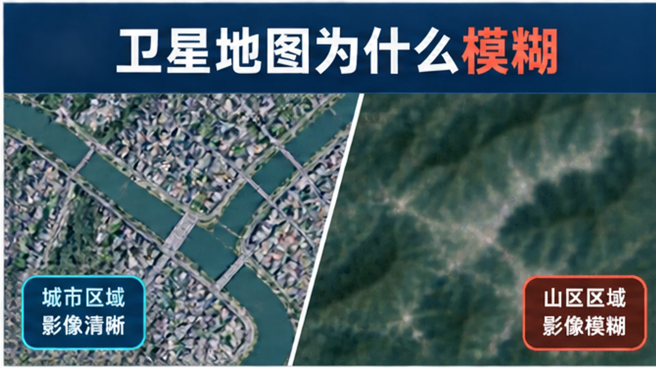 Google Earth 卫星地图为什么模糊?清晰度差异的原因
